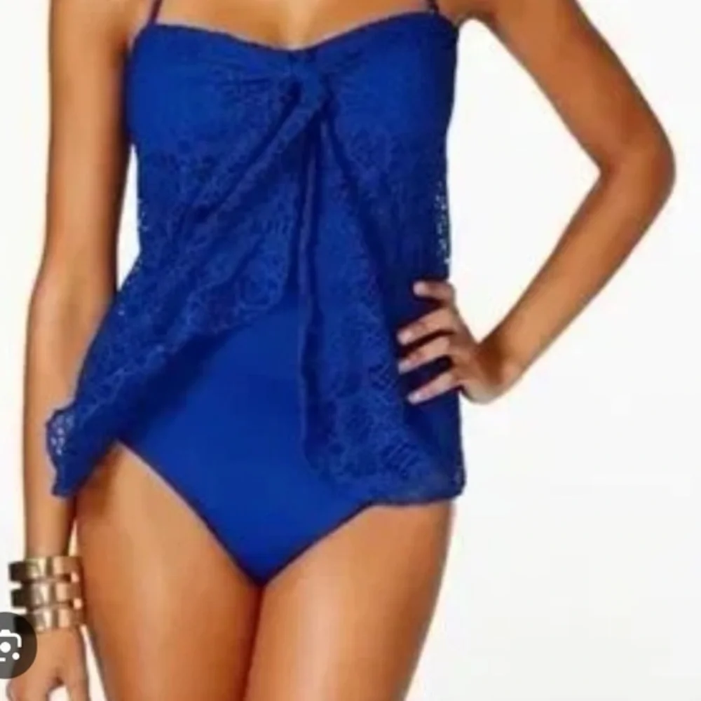 Ralph Lauren Royal Blue Lace One-piece Swimming Suit